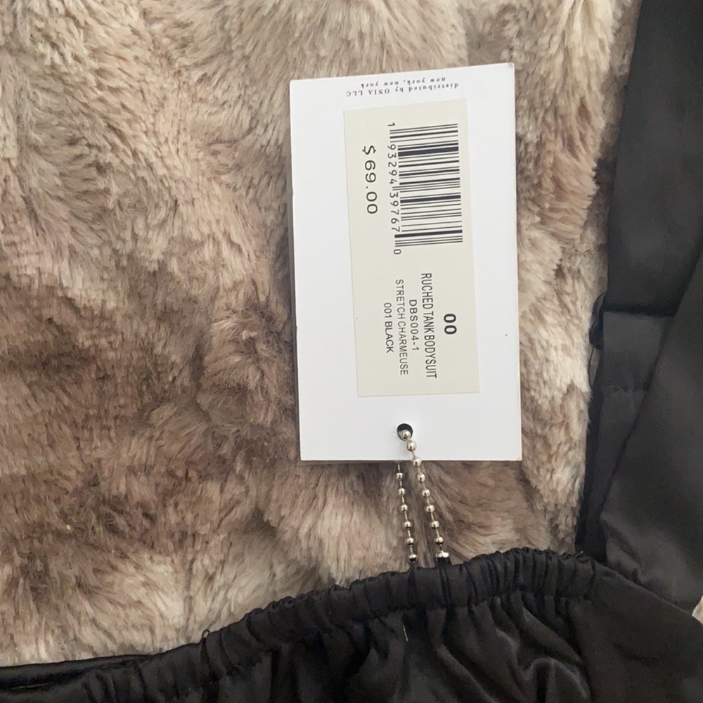 Danielle Bernstein WeWoreWhat silk black bodysuit - Picture 2 of 4